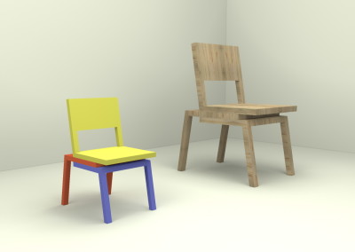 Cadeira 3 peças